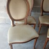 Suite 4 chairs medallion wood and fabric