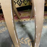 5 chaises velours bleu motifs cœurs