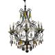 Large Crystal Multicolored Chandelier 1950’s