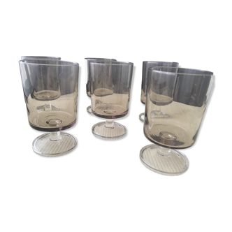 6 Luminarc smoke colored stemware 200 ml