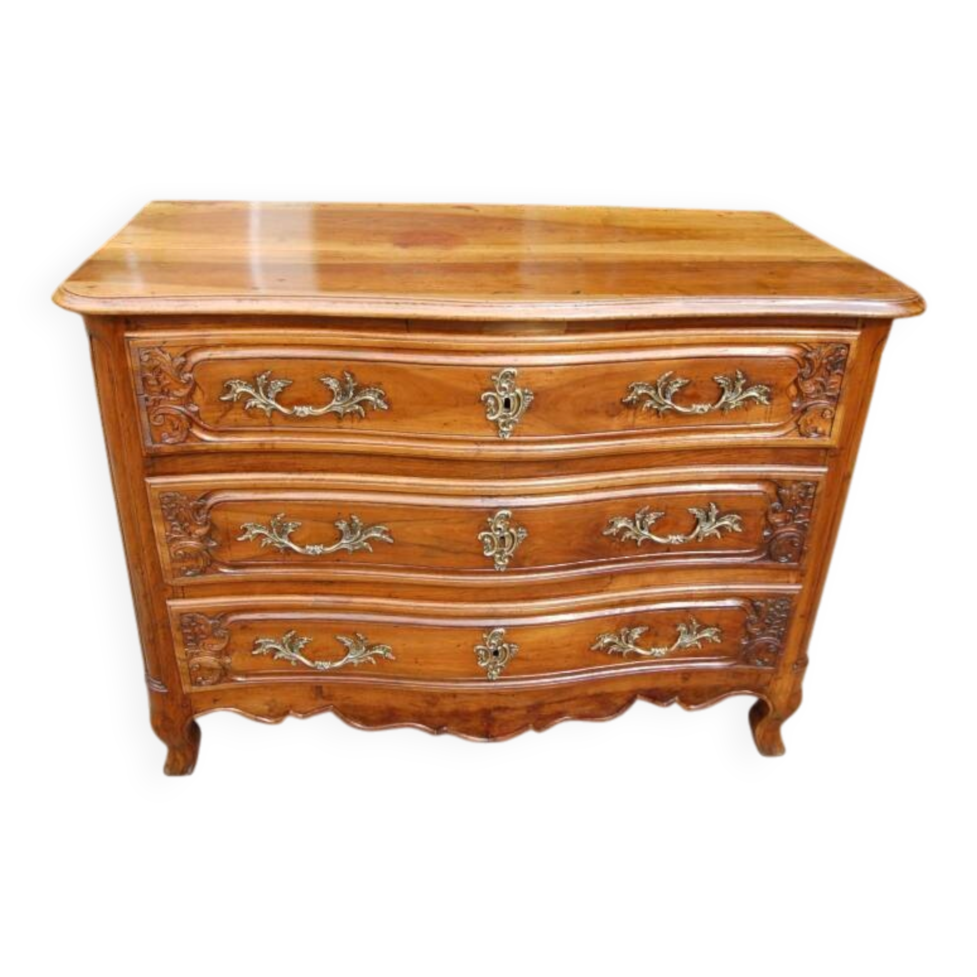 18th-century Louis XV walnut commode.