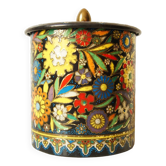 Dutch embossed metal cookie tin