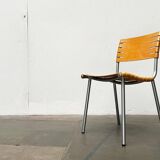 Postmodern chair in metal and wood by Ruud Jan Kokke for Harvink, 1990s.