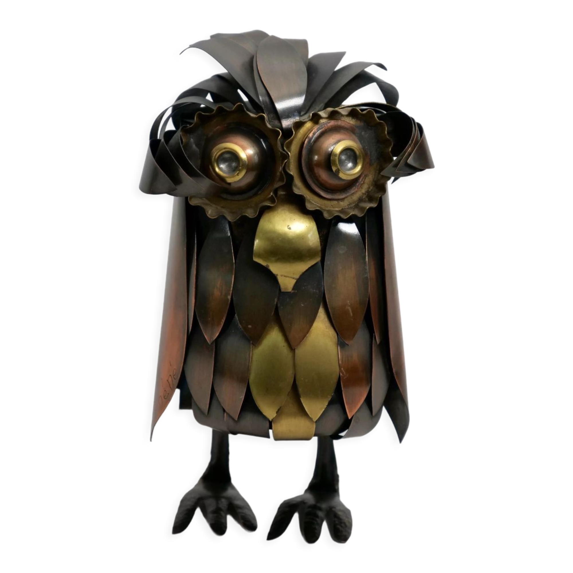Decorative Metal Owl Curtis Gere style