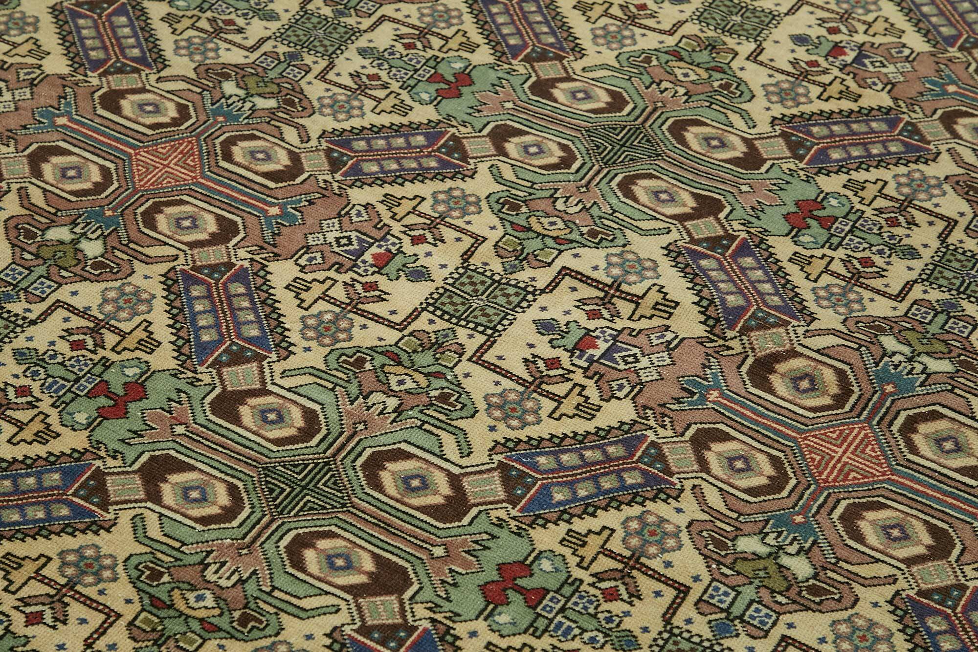 Turkish Wool Vintage Kayseri Rug 195 cm x 288 cm