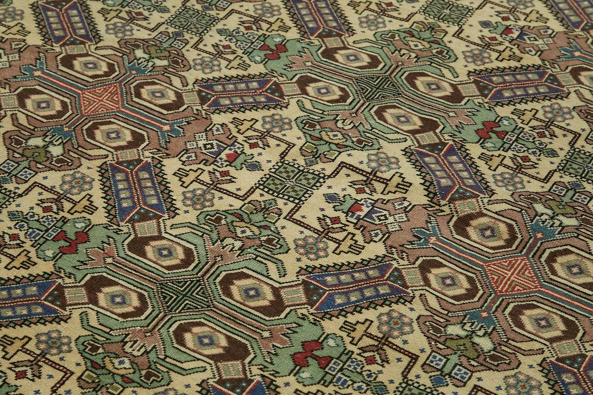 Turkish Wool Vintage Kayseri Rug 195 cm x 288 cm