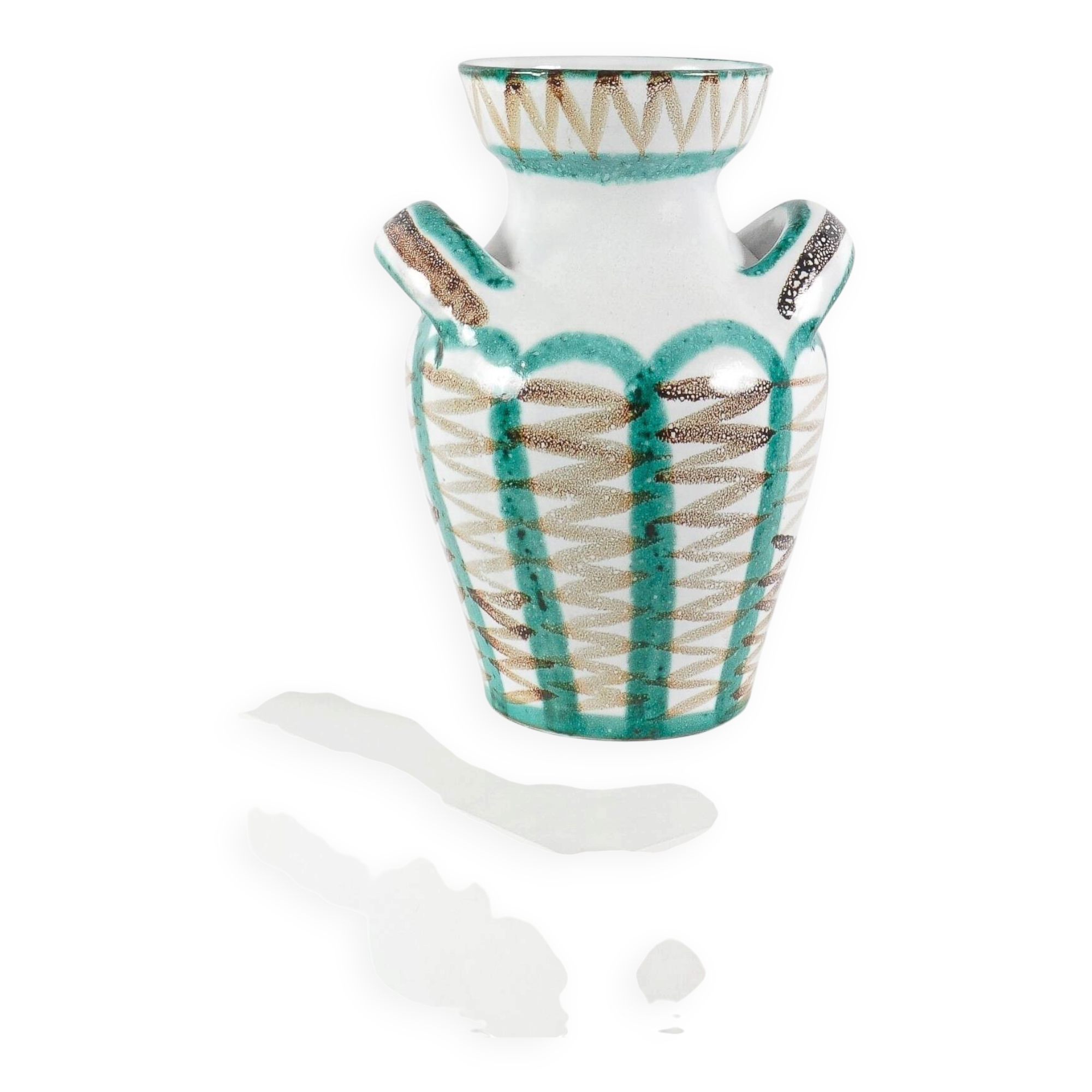 Robert Picault - Large handled ceramic vase signed, France circa 1950