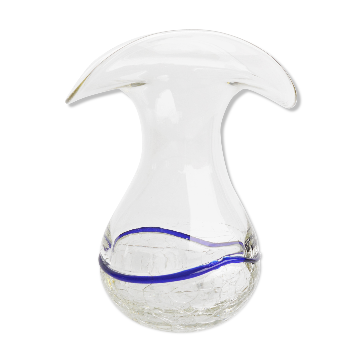 Ice-glass vase, Harrachov Sklo, Czechoslovakia 1970s