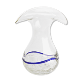 Vase en verre glacé, Harrachov Sklo, Tchécoslovaquie années 1970