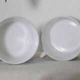 Large Arcopal x2 cups, vintage French