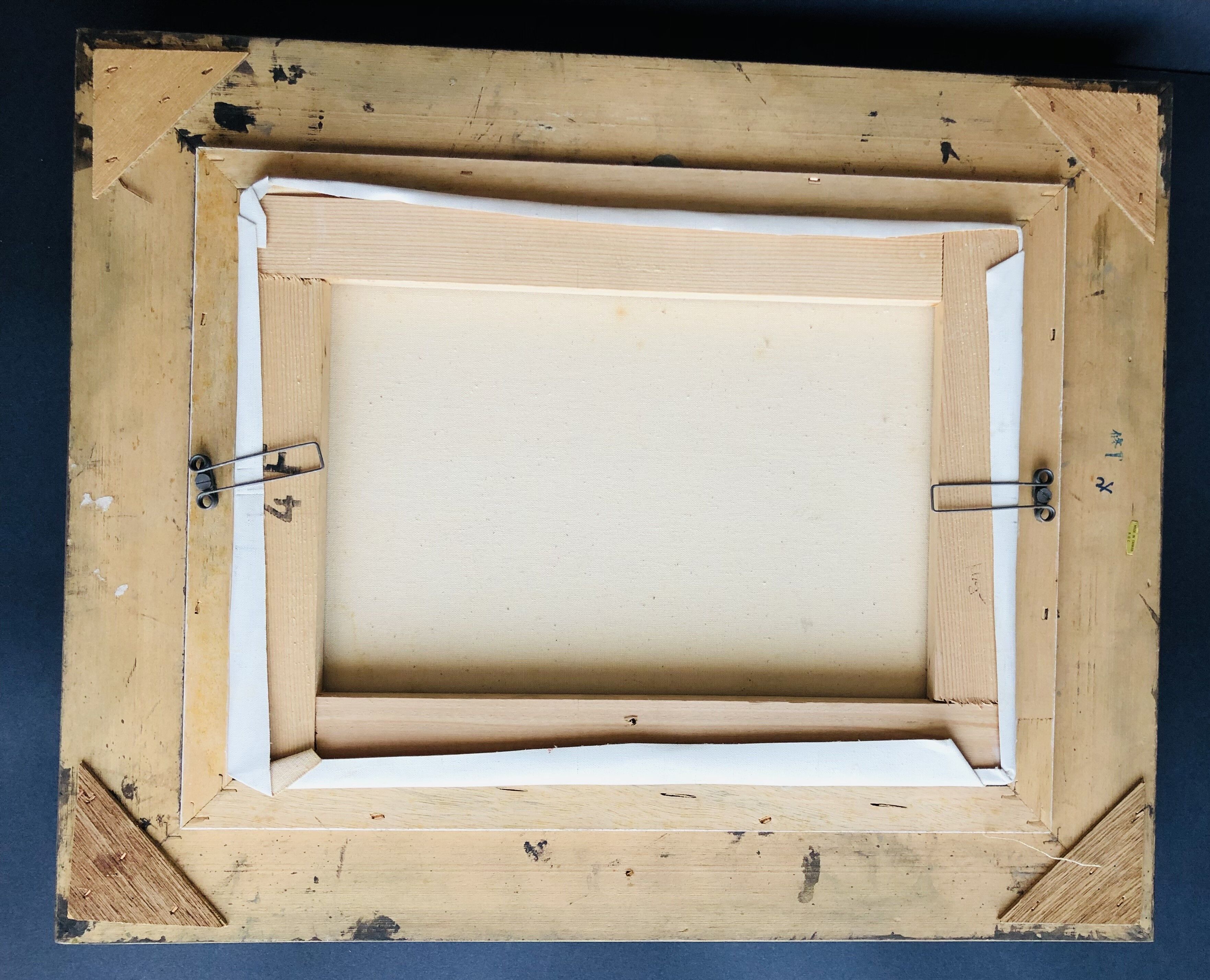 Table: Oil on canvas - lively beach landscape