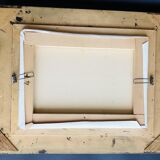 Table: Oil on canvas - lively beach landscape