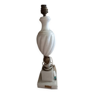 Alabaster and brass lamp base