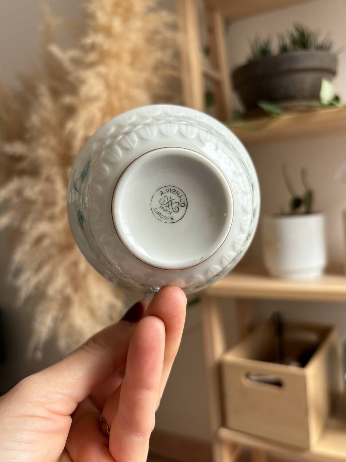 6 Limoges porcelain cups