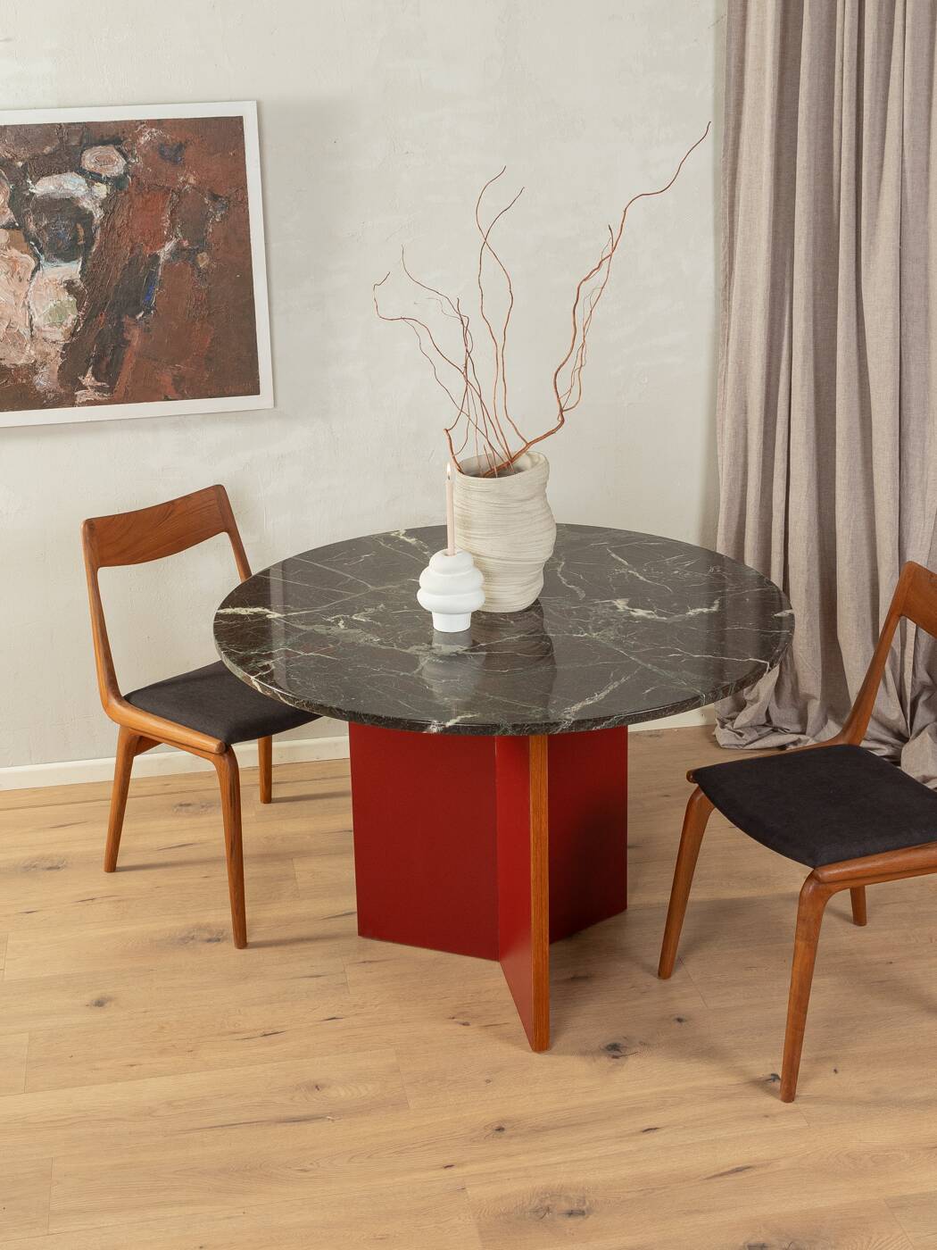 1960s marble dining table, Ø 110 cm