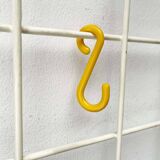 Minimalist white wire coat rack from mid-century Germany, 1960s.