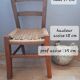 Wooden children's chair, rope seat, circa 1950
