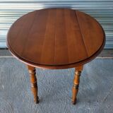 Extendable table with drop-leaf and extensions in solid cherry wood in very good condition