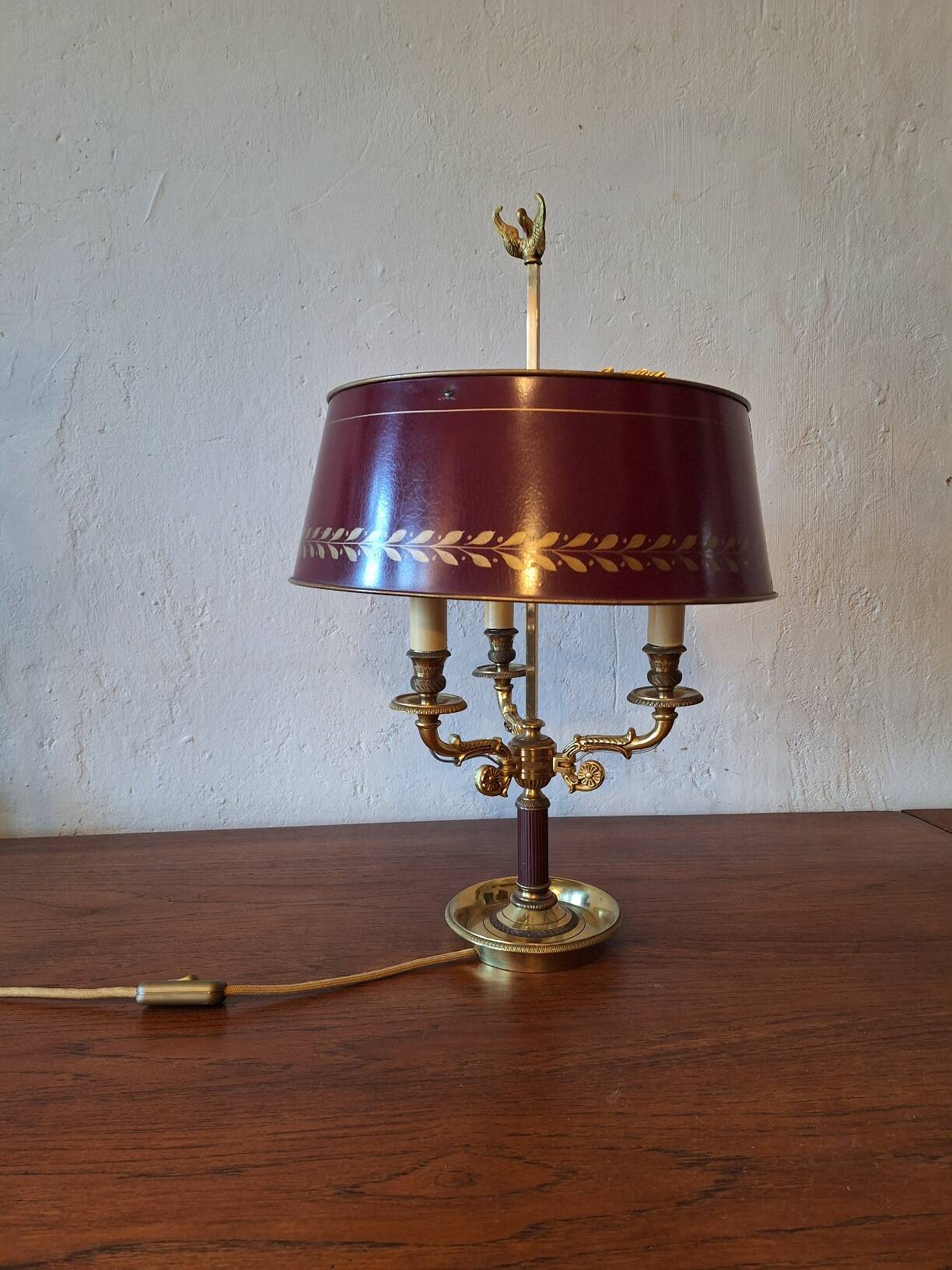 Lucien Gau Model 15033 mid century brass table lamp