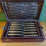 Box 24 silver metal knives, Ravinet Denfert