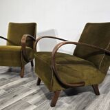 Fauteuils de Jindrich Halabala, années 1940, ensemble de 2