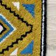 Vintage ocher yellow wool Smyrna carpet / rug