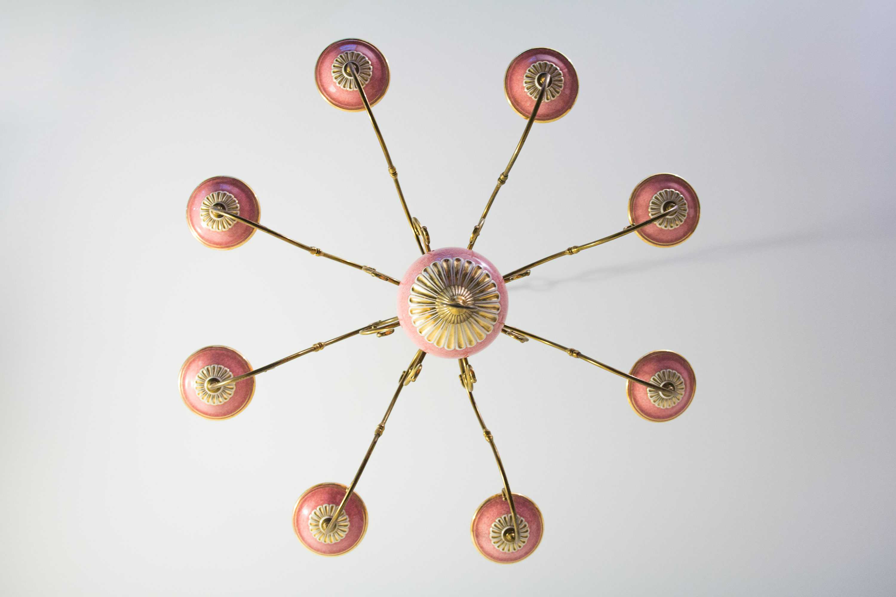 Flemish Ceramic Floral Chandelier