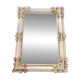 Large decorative mirror with a relief design of roses and flowers – Romantic style