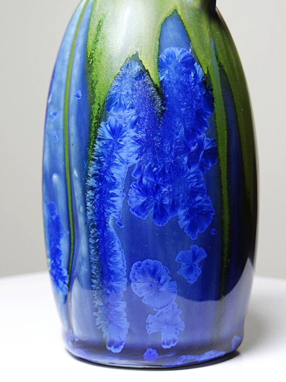 Petit vase grès émaillé ancien 1900-1910 attribué à Méténier émaux cristallins