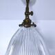 Articulated wall light glass Holophane brass porcelain