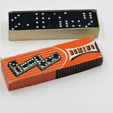 Complete vintage domino set with original box.