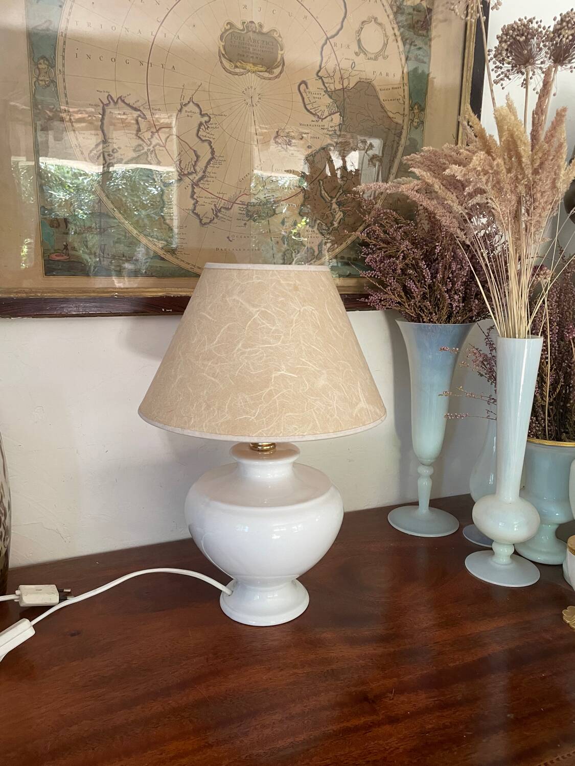 Vintage glazed ceramic lamp