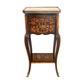 Chevet en marqueterie et marbre 18ème siècle