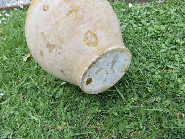 Jarre en terre cuite vernissée jaune, sud-ouest de la France