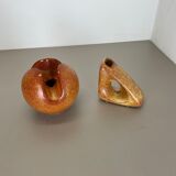 Set of 2 Ceramic Studio Pottery Vases by Bertoncello Ceramics, Italy 1970s