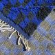 Large Moroccan Berber rug in blue and black 200x300 cm in wool