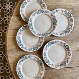 Set of 6 vintage dessert plates model Cécile by HBCM
