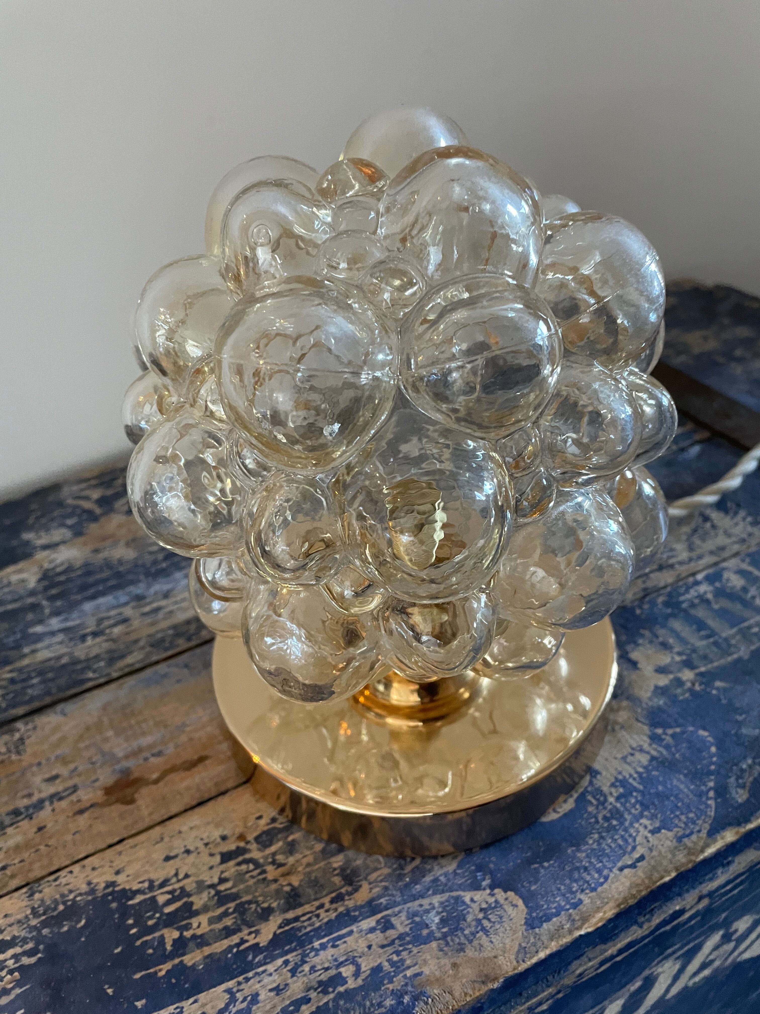 Bedside lamp bubble amber