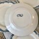 7 flat plates Terre de Fer Salins model "Versailles" XIXth