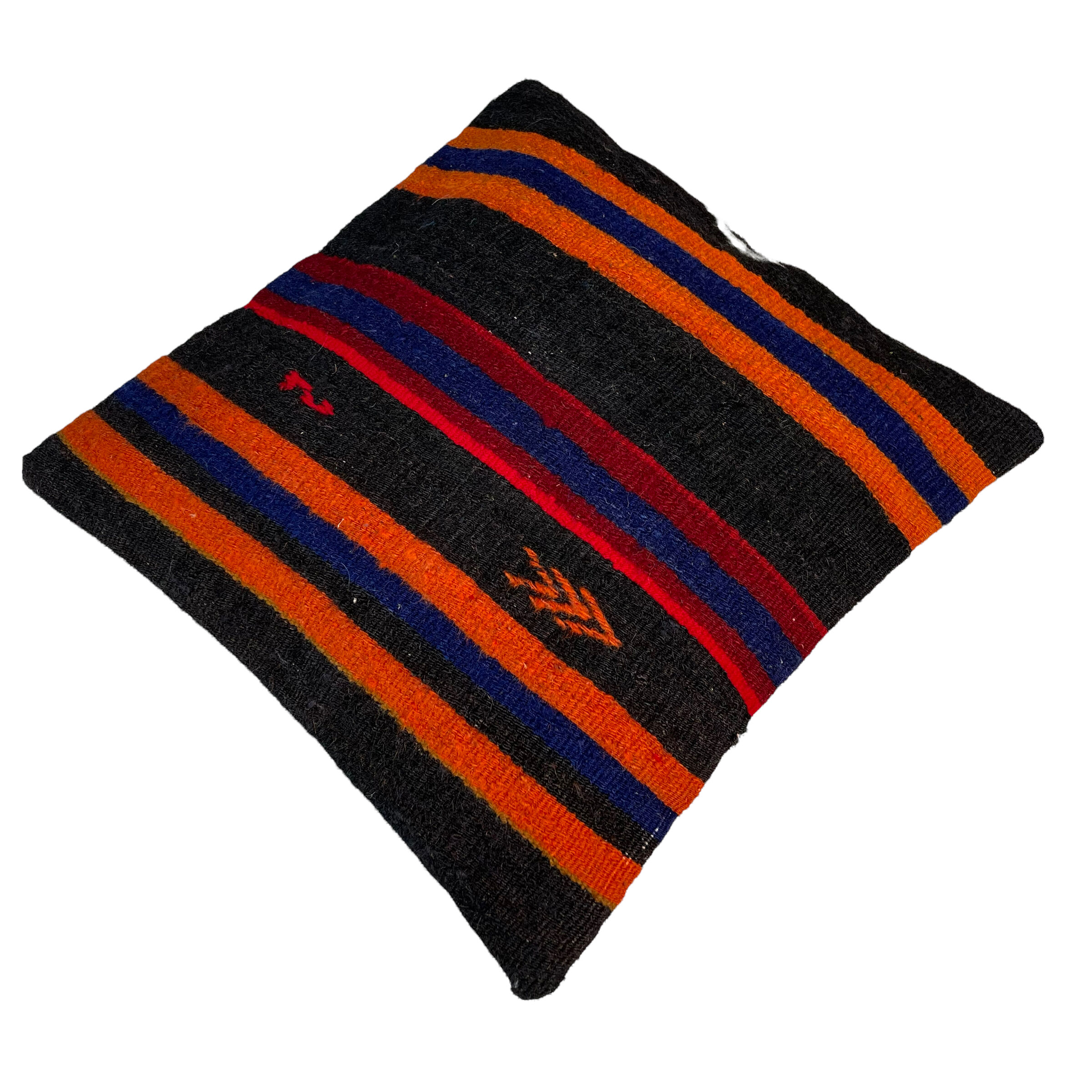 Housse de coussin kilim turc vintage, 40 x 40 cm