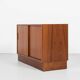 Midcentury Danish lowboard in teak with 2 sliding doors by Hundevad 1960s - 108cm