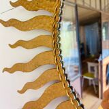 Golden sun mirror 50cm from the 70s.