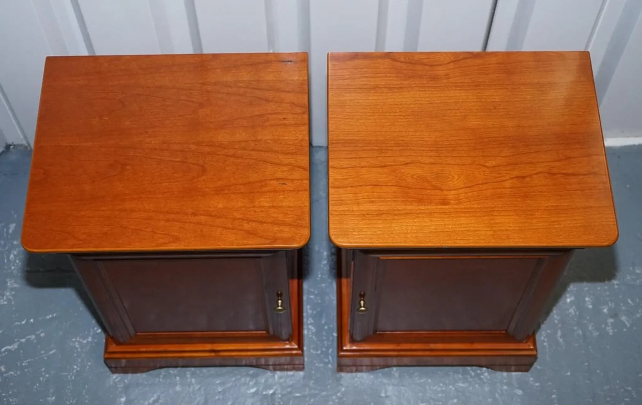 Vintage Cherry Nightstands, France, Set of 2