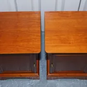 Vintage Cherry Nightstands, France, Set of 2