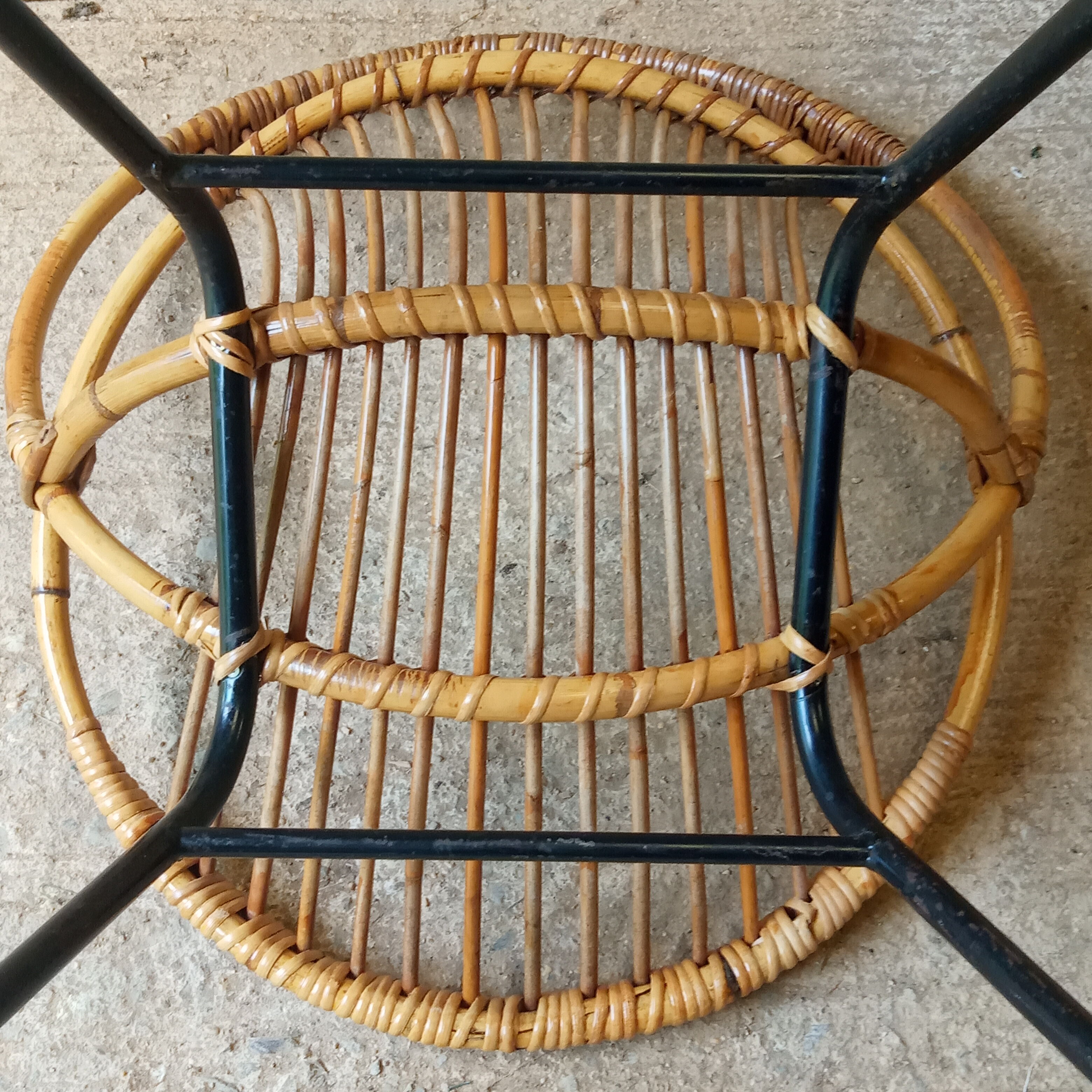 Rattan armchair 50s