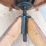 wooden swivel chair, height adjustable