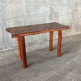 Table basse brutaliste forme libre 1970