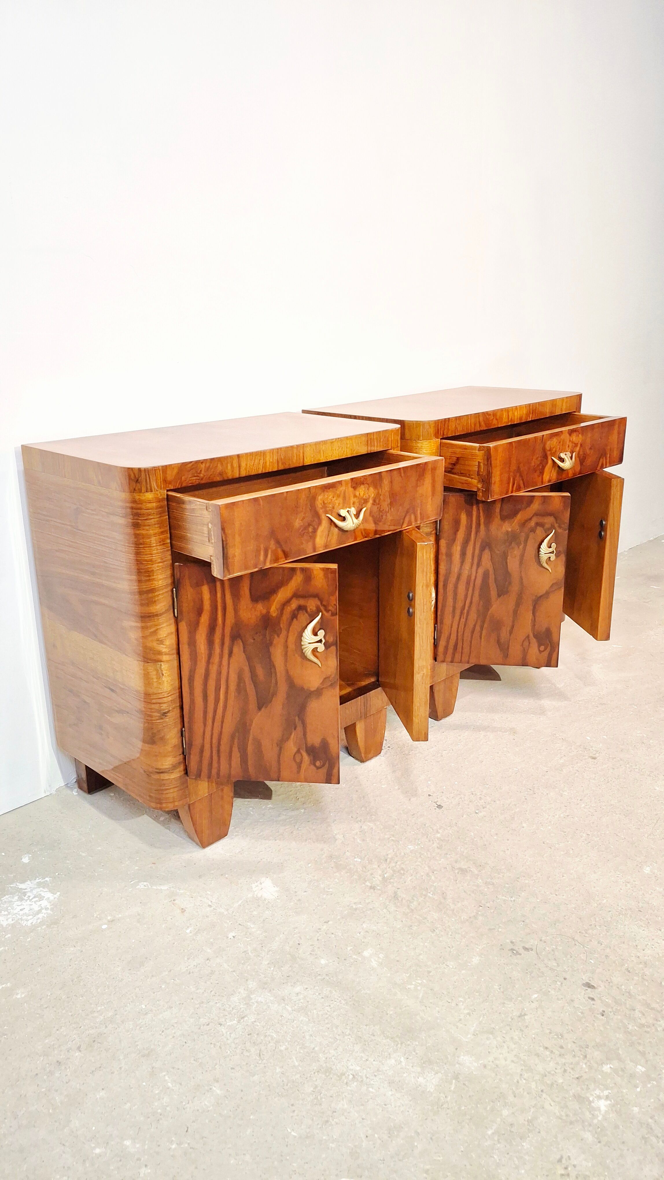 50s Italian Art Deco Nightstands