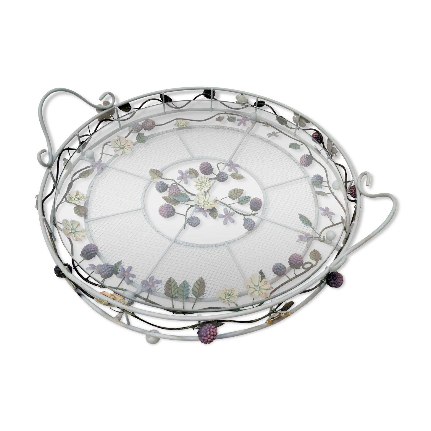 Wrought iron serving tray