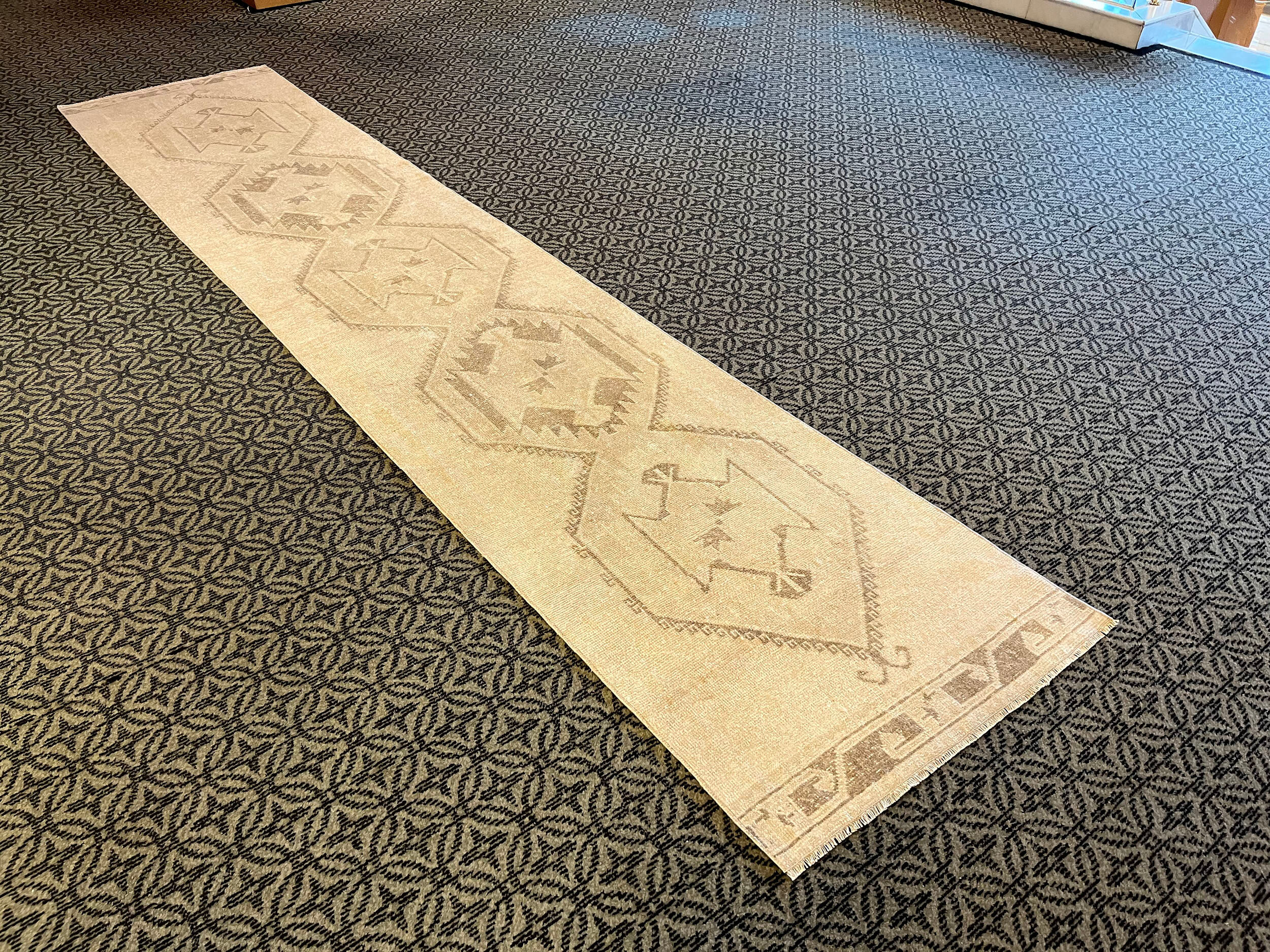 Handmade pastel faded long runner